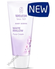 Weleda Baby Derma White Mallow Face Cream Детский крем для лица для чувствительной кожи Белый Алтей 50 мл