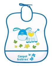 Canpol babies Слюнявчик пластиковый мягкий 2/919, синий (2/919-3)
