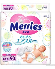 Merries Newborn для новорожденных до 5 кг 90 шт