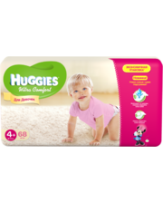 HUGGIES Ultra Comfort 4+ Girl (10-16кг) 68 шт (5029053543765)