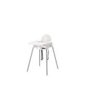 Ikea ANTILOP, Высокий стул с подносом, серебро