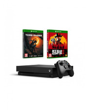 Microsoft Xbox One X + Shadow of the Tomb Raider + Red Dead Redemption 2