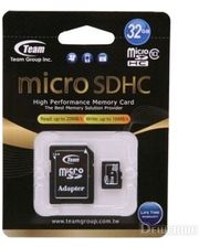 Team MicroSDHC 32GB Class 10 + adapter (TUSDH32GCL1003)