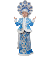  - Карнавальный костюм Снегурочка (длинная юбка с органзой). Размер 34. (160/3)