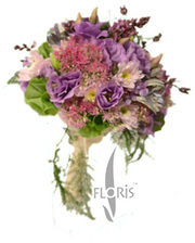 floris круглый фиолетово розовый букет