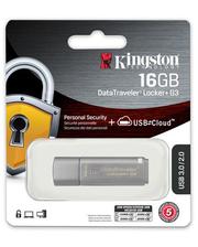 Kingston 16GB USB 3.0 DT Locker+ G3 Metal Silver Security