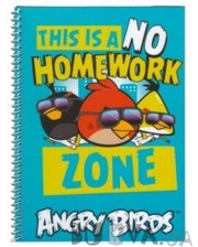 Cool For School Блокнот Angry Birds, на боковой спирали, голубой (333030)