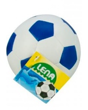 LENA Мяч футбольный мягкий (бело-синий), 10 см, (62176-2)