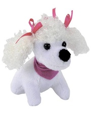 Chi Chi Love Мини-модница Пудель, белая собачка, с повязкой, 10 см. Chi Chi Love, пудель белый (589 0208-8)