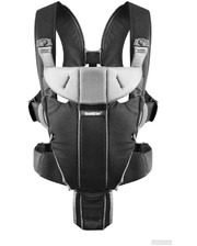 BABY BJORN Carrier Miracle Black/Silver, Cotton Mix (96065)