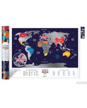 1DEA.me Скретч карта мира Travel Map Holiday World на английском языке + подарок Набор скретч открыток (HW)