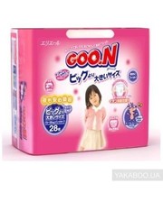 GOO.N Подгузники-трусики для девочек Goon Размер XXL 13-25 кг 28 штук (753143)