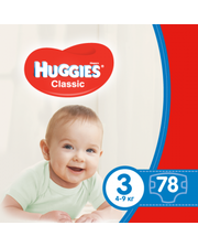 HUGGIES Classic 3 (4-9 кг) MEGA PACK 78 шт.