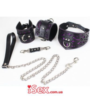 Секс наборы  Черно-фиолетовый ажурный комплект Scappa в стиле барокко фото