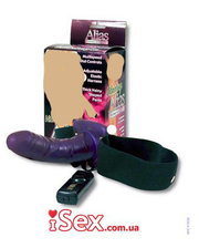 Страпоны  Фиолетовый страпон-вибратор на пристежках Alias Female Strap On фото