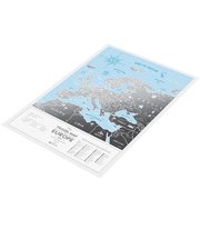 1DEA.me Скретч-карта Европи Travel Map Silver Europe (Eng)