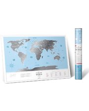 1DEA.me Скретч-карта мира Travel Map Silver World (Eng)
