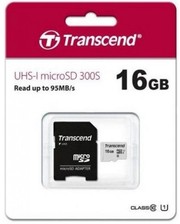 Transcend microSD 16GB Class 10 + адаптер 300S (Код товара:9230)