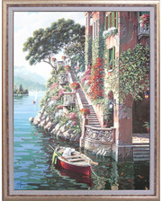  Репродукция картины современной мировой живописи «Вилла на озере Комо «