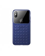 Baseus для iPhone XS Max Glass & Weaving, Blue