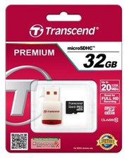 Transcend microSDHC 32GB Class 10 + USB Reader (TS32GUSDHC10-P3)