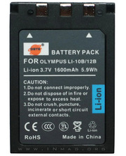 Акумулятори Olympus LI-10B Усиленный Аккумулятор 1600mАh для фотокамер LI-10B (аналог), Li-ion. фото