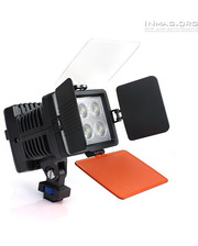 Накамерный свет  LED-5010A Светодиодный накамерный свет для фото/видеокамеры со шторками, 5500K-6500K (3500K/фильтр) + АБ + З/У. фото