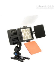Накамерный свет  LED-5080 Светодиодный накамерный свет для фото/видеокамеры со шторками, 5000K-6000K (3500K/фильтр) + АБ + З/У. фото