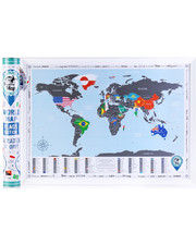  Скретч карта мира flags edition на английском языке