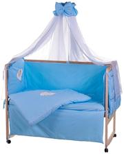 QUATRO Детская постель Qvatro Ellite AE-08 апликация Голубой (мишка спит на облаке)
