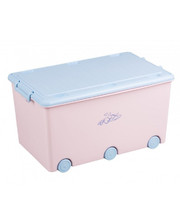 TEGA BABY Ящик для игрушек Tega Kroliczki KR-010 розовый с синей крышкой
