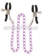 Joy Toy Зажимы для сосков Nipple Chain, фиолетовые