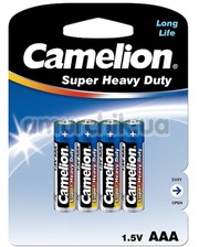 Батарейки и аккумуляторы Camelion Super Heavy Duty AAA, 4 шт фото