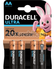 Батарейки и аккумуляторы Duracell Ultra AA, 4 шт фото