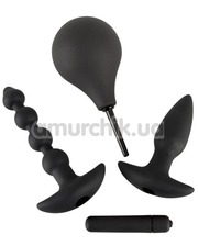Наборы вибраторов Orion Набор из 4 предметов Black Velvets Anal Kit, черный фото