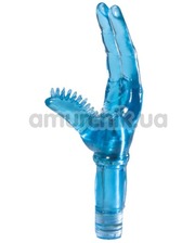 Классические вибраторы NMC Вибратор клиторальный и точки G Two Finger Juice Junky, голубой фото
