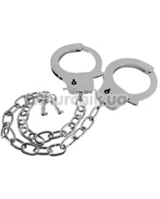 Наручники и фиксаторы NMC Наручники Metal Handcuffs Long Chain, серебряные фото