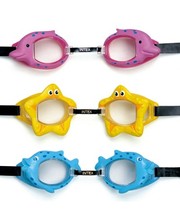  Очки для плавания Intex 55603 гипоал, поливинил, забавна форма очков, 3-10 лет, 15*20*4 см
