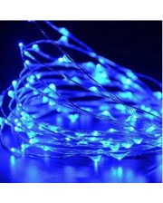  Светодиодная гирлянда нить Капли росы на 100 Led электрическая синяя