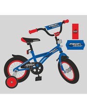  Велосипед Profi детский 14 дюймов P 1433, синий, звонок, доп. колёса
