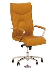 Кресла для руководителей Новый Стиль FELICIA steel chrome (Кожа Люкс LE) фото