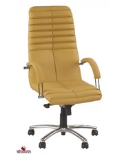 Кресла для руководителей Новый Стиль GALAXY steel chrome (Экокожа) фото