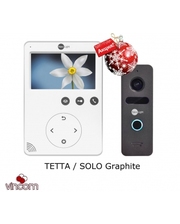 Комплект видеодомофона Tetta и Solo Graphite