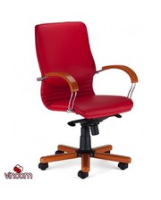 Крісла для керівників Новый Стиль NOVA wood LB chrome (Экокожа) фото