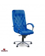 Кресла для руководителей Новый Стиль CUBA steel chrome (Кожа Люкс LE) фото