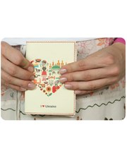 BlankNote Обкладинка для паспорта "I Love Ukraine" (україночка)