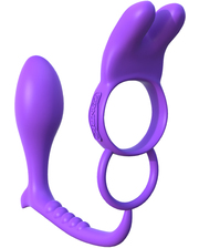  Эрекционное кольцо Ass-Gasm Vibrating Rabbit на пенис и мошонку с анальным стимулятором PD5803-12