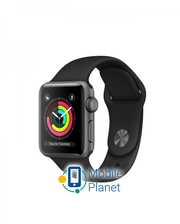 Apple Watch Series 3 38mm Gps Space Gray Aluminum Case with Black Sport Band (MTF02)