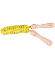goki Скакалка с деревянными ручками, жёлтая,