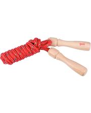 goki Скакалка с деревянными ручками, красная,